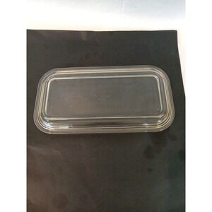 Vintage Fire King Oven Ware  Replacement Lid Refrigerator Dish #18 Clear Glass